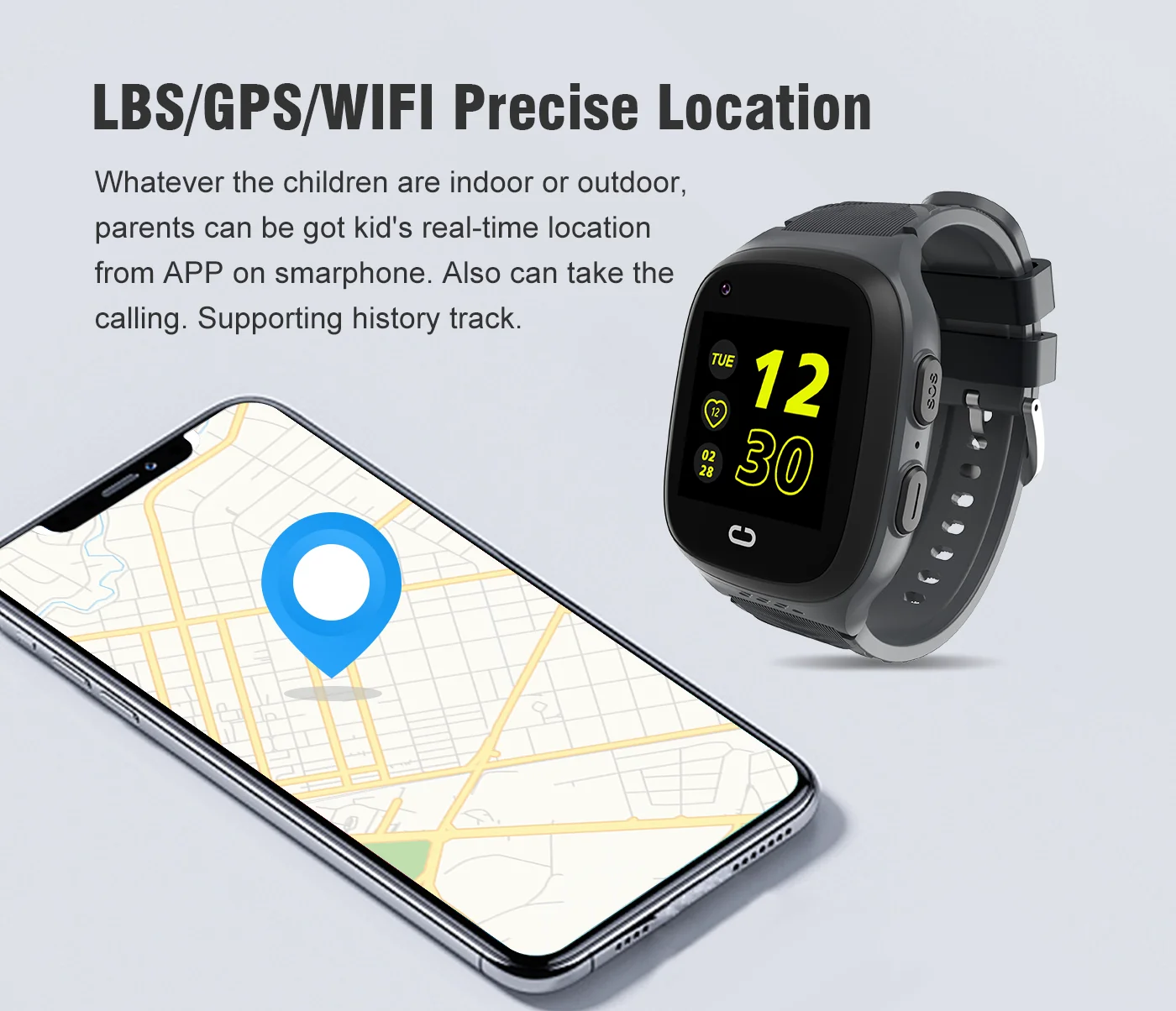4G الاطفال Smartwatch SOS مقاو - مراجعة Fall Detection Watch وسعره
